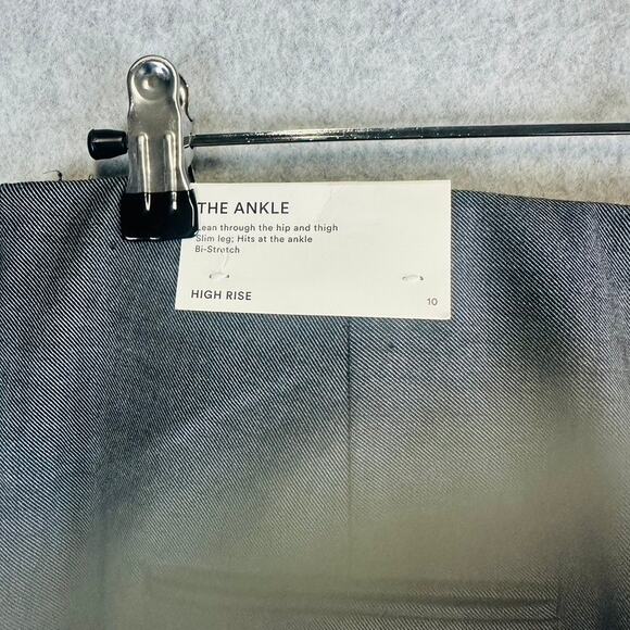 New Ann Taylor Womans Sz 10 The Ankle Pants Grey Side Zip Bi-Stretch NWT - Picture 6 of 10